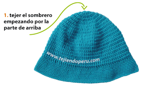 Cómo tejer un sombrero con ala y flores aplicadas a crochet