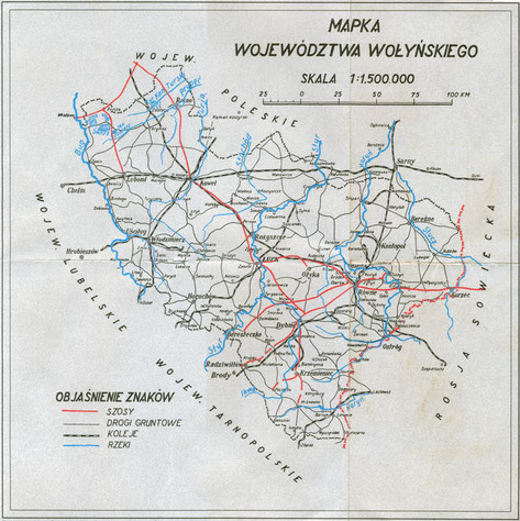 Польська мапа Волині