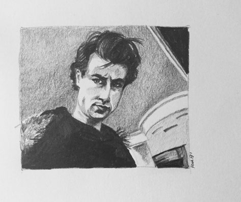 Reeto, A5, Graphit auf Papier, Preis gerahmt Sfr. 120.-