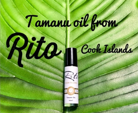 Tamanu oil, Rito Cook Islands, Rito Tamanu oil Rito coconut oil, Made in Rarotonga,