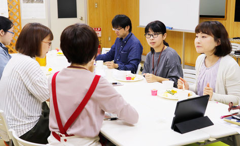 各部署の代表が集まって社員の健康・満足向上を話し合います。