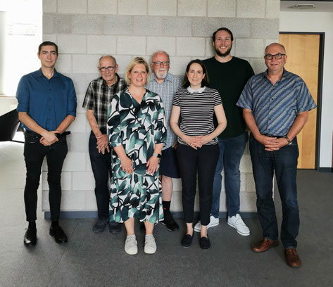 von links: Salvatore Martinelli, Ludwig Henzler, Nadine Hermann, Dr. Ulrich Fiedler, Nina Schreiber, Nils Bambusch und Dr. Hans-Joachim Schuster