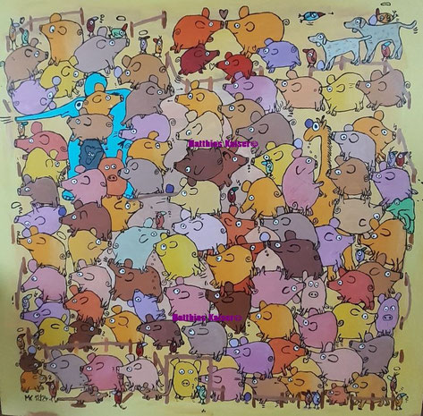 "Wohlfühlstall", 100/100 cm, Dezember 2024, Auftragsbild verkauft
