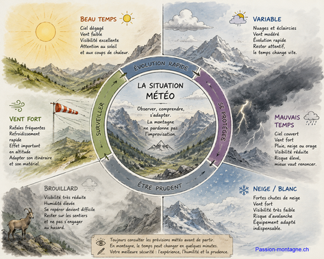En montagne, la météo peut changer très vite