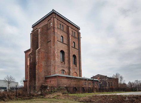 Malakowturm der Zeche Fürst Hardenberg Schacht 1 in Dortmund im Ruhrgebiet