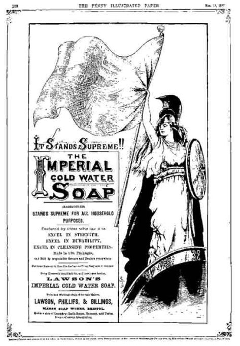 Britannia soap ad from The Penny Illustrated Paper, circa 1850s?