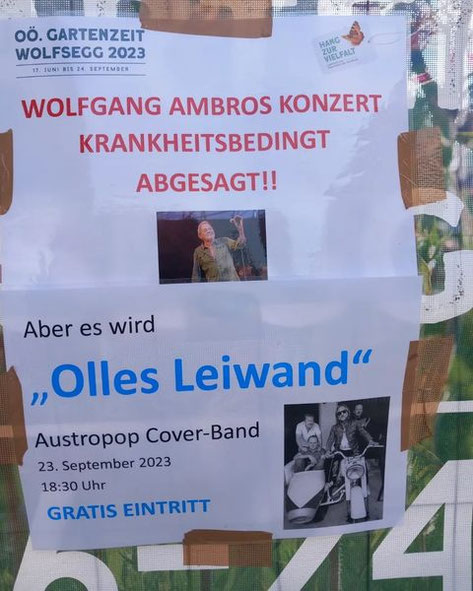 Olles Leiwand spielt live Austropop in Wolfsegg