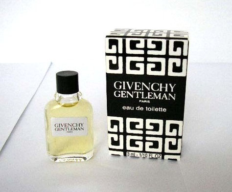  GENTLEMAN - EAU DE TOILETTE 3 ML - RARE MINIATURE AVEC PETITE ETIQUETTE ARGENT SUR LA FACE