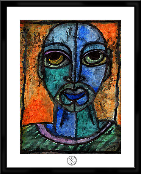 Exponattitel: Selbstportrait / Emil Pelz - Exponatgröße: 20 x 25 - Art: Mischtechnik - Farbe: Aquarell- und Tuschemalerei - Signatur: signiert, datiert - Copyright by Emil Pelz 2017