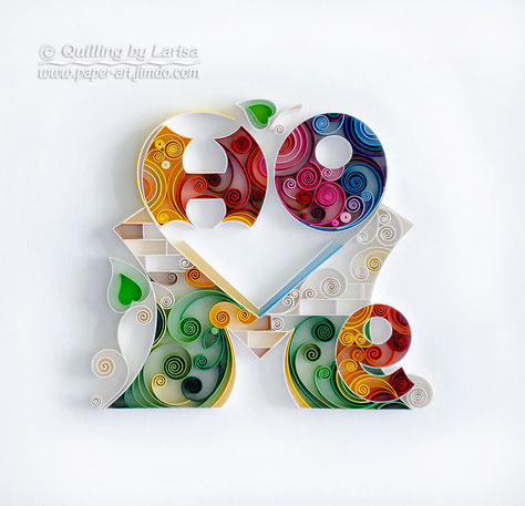 quilling, quilling art, paper, paper art, design, wall art, quilling wall art, home, Etsy, любовь пазлы квиллинг, бумага, дизайн