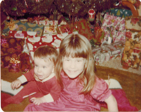 My brother and I on Christmas morning