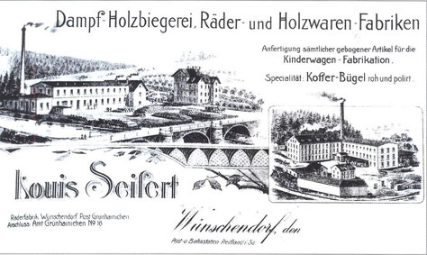 Bild: Wünschendorf Erzgebirge Seifertmühle Reklame um 1910