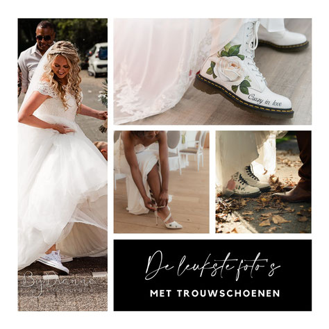 bruidscshoenen voor bijzondere trouwfoto's