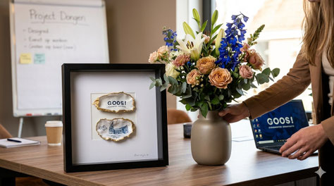 pensioen cadeau beschilderde oesters persoonlijk cadeau