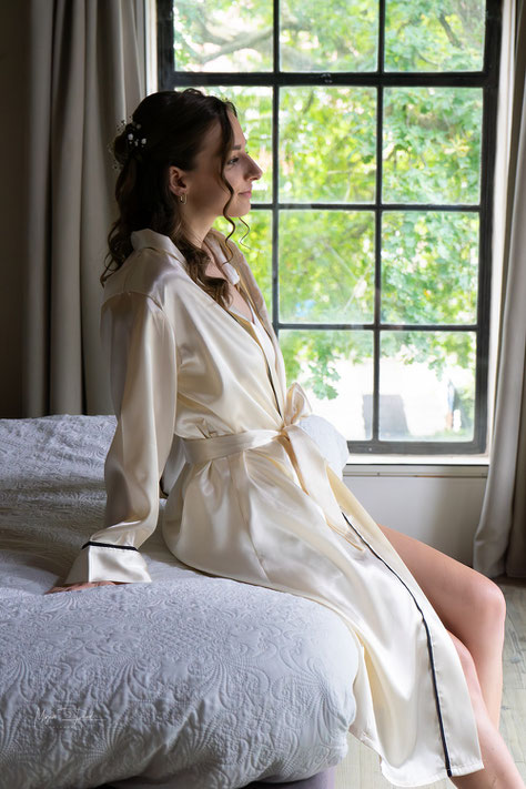 Bruid in kimono ochtend bruiloft huwelijkscadeau