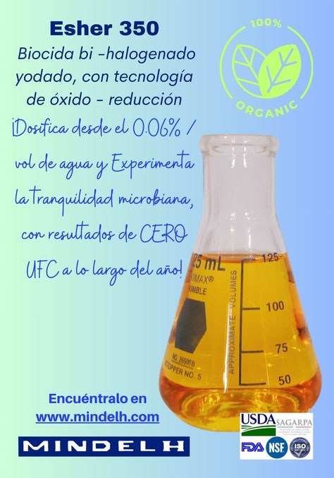 Esher 350 sanitizante de yodo para alimentos