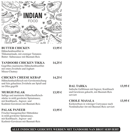 © Cafe Leonardo® Mülheim - Indian Food in feiner Auswahl