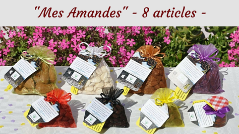 Lot-amandes-miel-toastées-bio, amandes, cadeau, cadeaux, cadeau-fête-des-mères, cadeau-fête-des-pères,