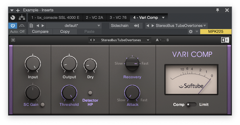 Simulation of a Tube Compressor by Native Instruments & Softube