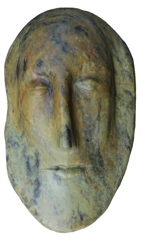 Heidrun Feistner / Fundstück vor Wörlitz / Die malenden Steine / Stein / liegend / Länge 38 cm / 2025 / Foto HF