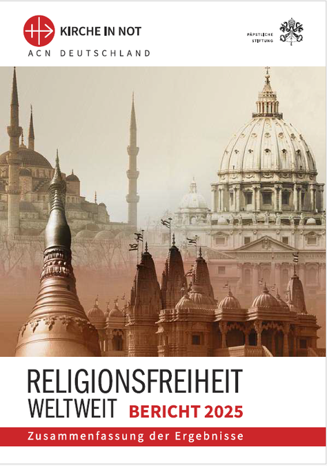 Das Titelbild des Berichts „Religionsfreiheit weltweit 2025“. Foto: ACN