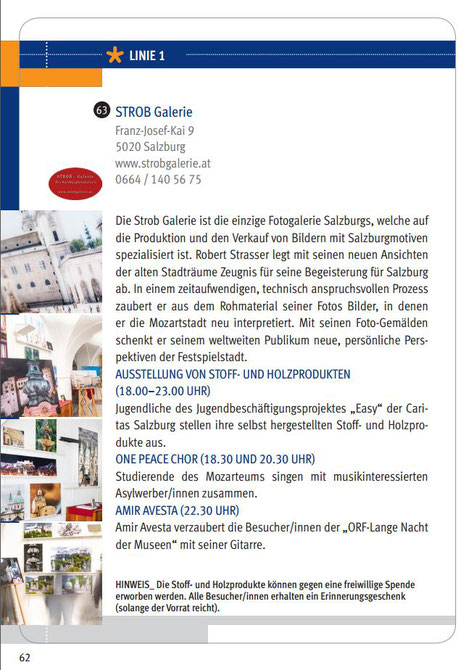 Lange Nacht der Museen, 2019. Programm STROB Galerie