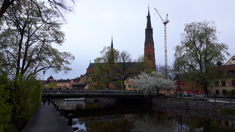 Ufer des Flusses Fyris in Uppsala