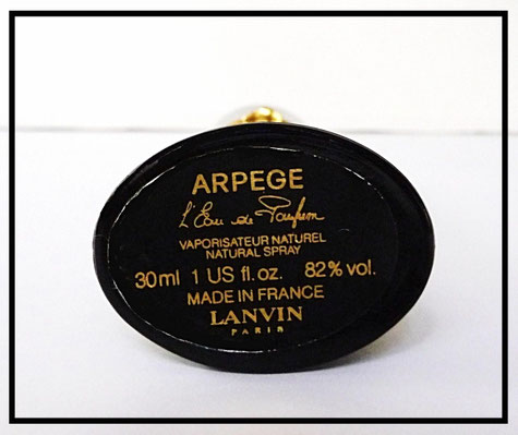 LANVIN - ARPEGE L'EAU DE PARFUM : VAPORISATEUR 30 ML - ETIQUETTE SOUS LE FLACON