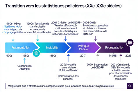 Évolution des statistiques policières en France (XXe-XXIe siècles) - Chronologie de la transition vers la standardisation