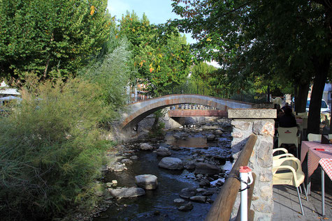 View on the old bridge of Pinos de Genil