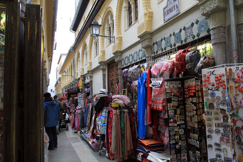 Turistic shops in the Alcaicería