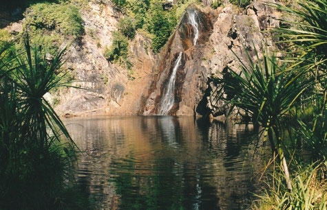 Felsenpool an den Sandy Creek Falls