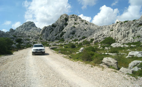 Verlauf der Piste ins Tal