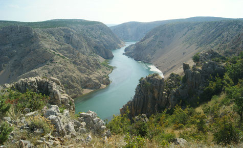 Blick in den Zrmanja-Canyon