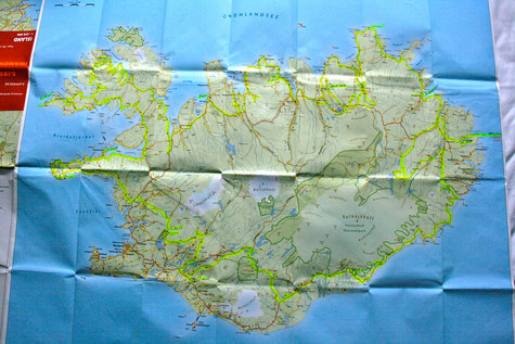 Unsere Route in Island