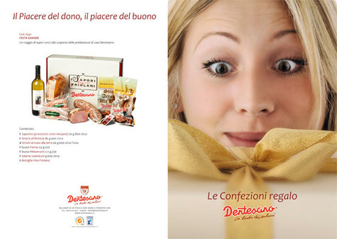 Salumificio Dentesano - foto impaginazione e stampa pieghevole