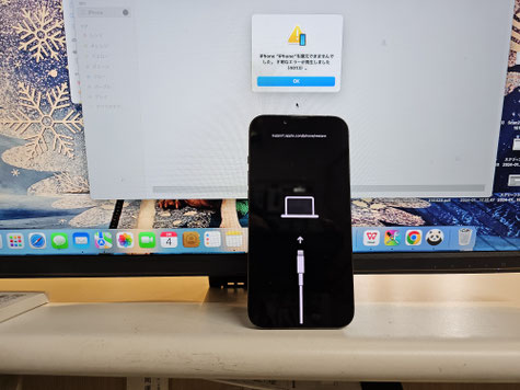 iPhone 13 Pro水没影響でリカバリーモードが解除できない（4013