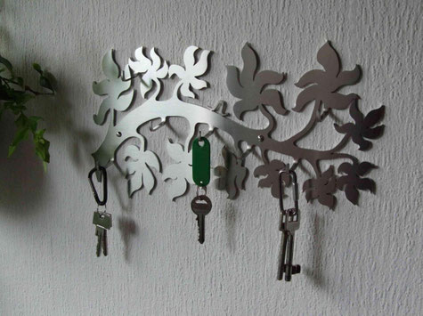 Schluesselbrett Sai Kung Edelstahl - Wandmontage