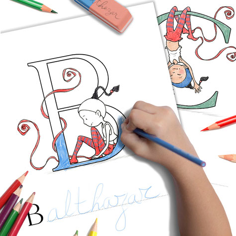 Coloriage alphabet, Abécédaire de Timeliot