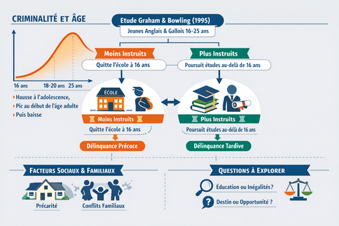 Criminalité des jeunes et niveau d'étude