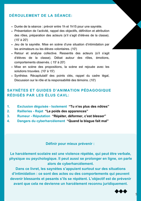 Harcèlement scolaire. Cyberharcèlement. PDF gratuit. Collège. Lycée. Lutter contre les intimidations scolaires Jeux de rôles. Théâtre forum. Livret pédagogique.
