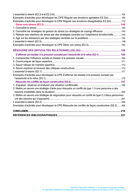 Compétences psychosociales. CPS. Référentiel opérationnel à destination des professionnels experts et formateurs CPS. Tome 2. Fiches d'activités CPS. PDF gratuit compétences psychosociales. Formation.