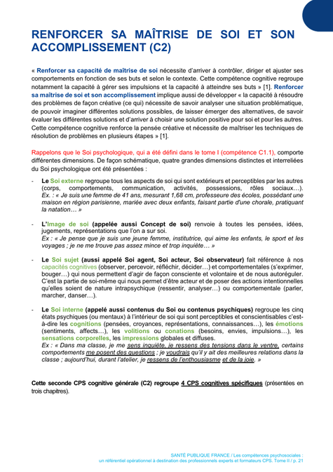 Compétences psychosociales. CPS. Référentiel opérationnel à destination des professionnels experts et formateurs CPS. Tome 2. Fiches d'activités CPS. PDF gratuit compétences psychosociales. Formation.