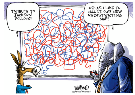 "The Art of Gerrymandering", by Dave Whamond, August 19, 2025