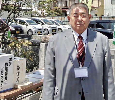 東日本大震災の救援募金活動で(上田市内)