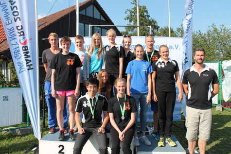 Siegreiche Wikinger beim 5. Hamburger Freiwasserschwimmen © Alexander Stein