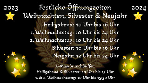 © Cafe Leonardo® Mülheim - Öffnungszeiten & X-Mas-BrunchBuffet an Weihnachten und Silvester 2023