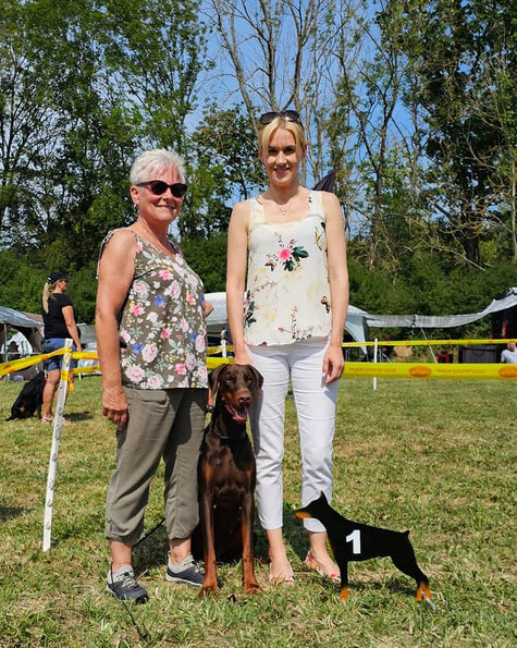 Juge Triona Ni She (IRL) avec Françoise Renaudin et Sircey Della Guardia Nera 21 mois