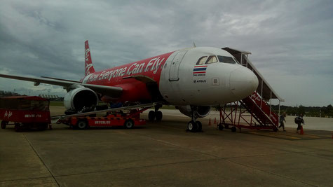 Unser Flieger für den Inlandsflug nach Surat Thani