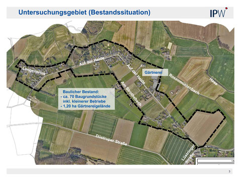 Abb. aus der "städtebaulichen Voruntersuchung zu einer möglichen Siedlungsentwicklung "Natbergen - Auf der Heide""